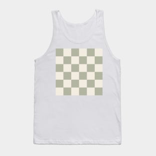 Checkered (sage and cream) Tank Top